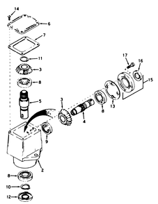 Gear Box Diagram and Parts List for 62542C (K00000001-K99999999)(1991) Lawn Boy Lawn Tractor